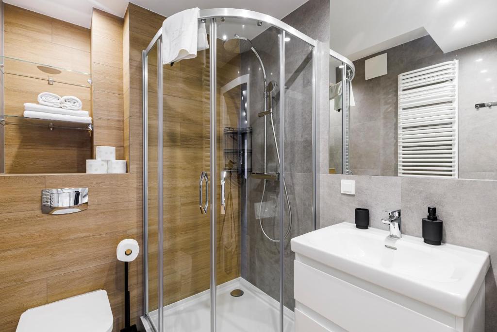 Koupelna v ubytování Balticus Apartamenty Standard Promenada Gwiazd 14