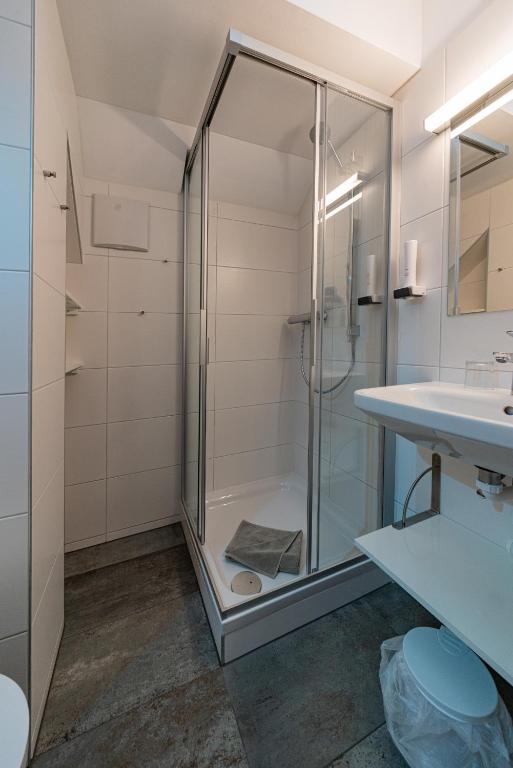Koupelna v ubytování Haus Weyregg - Pension