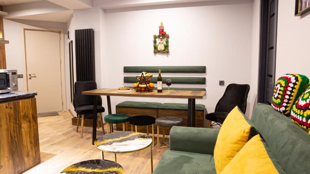Kuchyň nebo kuchyňský kout v ubytování New Gudauri Redco F4 Two-room apartment