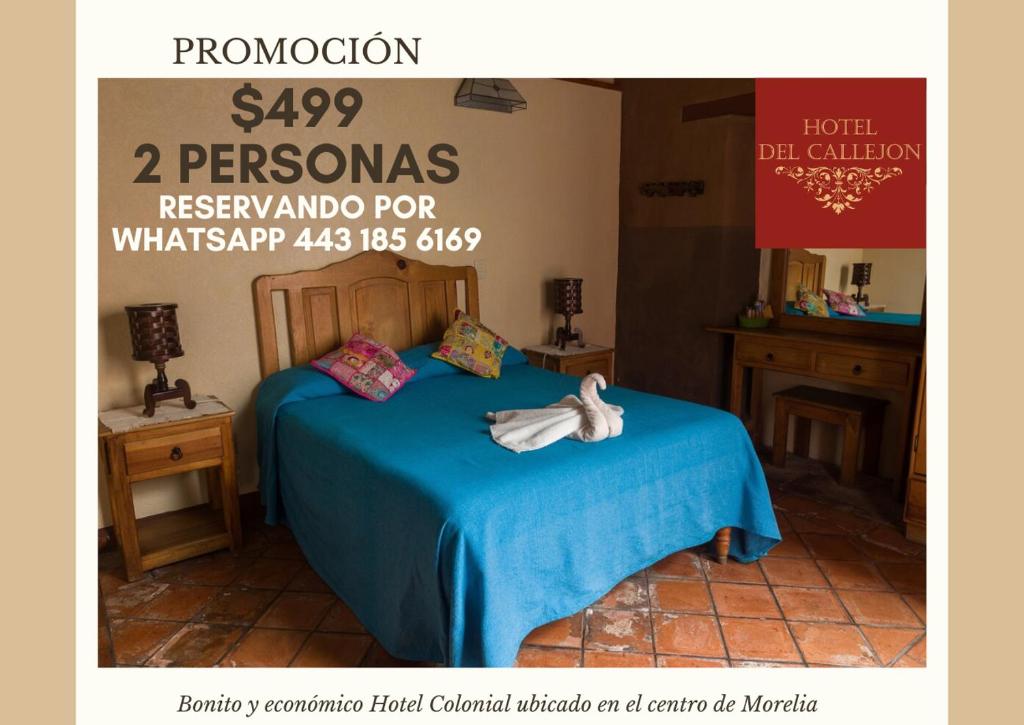 Postel nebo postele na pokoji v ubytování Hotel Morelia Callejón