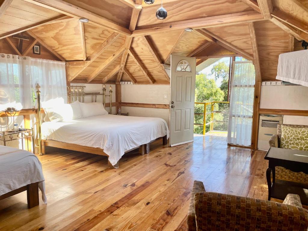Postel nebo postele na pokoji v ubytování Cabañas el Chalet
