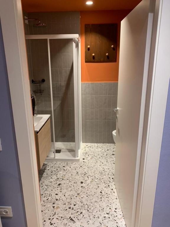Koupelna v ubytování Albergo Stella