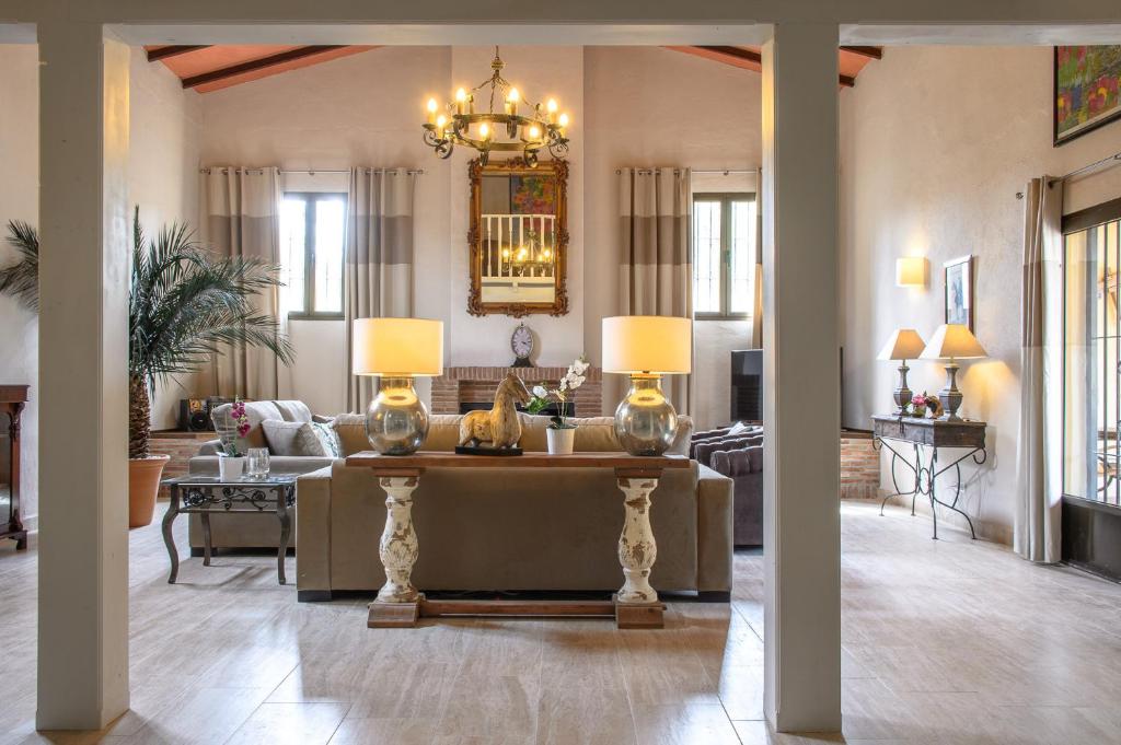 Χώρος καθιστικού στο Hacienda De La Siesta