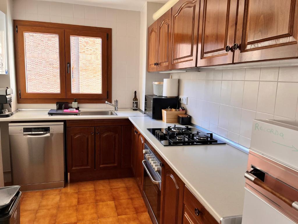 Kuchyň nebo kuchyňský kout v ubytování Fantástico apartamento con vistas en Esterri