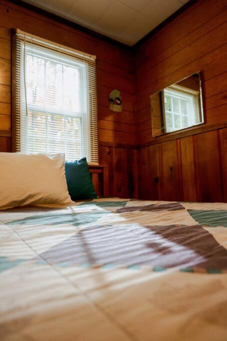 Postel nebo postele na pokoji v ubytování Salmon Creek Cabin - Allegheny National Forest