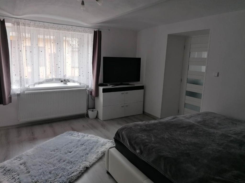Postel nebo postele na pokoji v ubytování Ubytování Dobešov