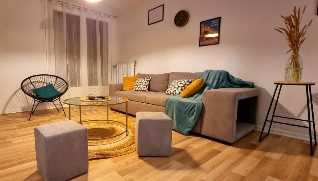 Posezení v ubytování Washington Mangeard