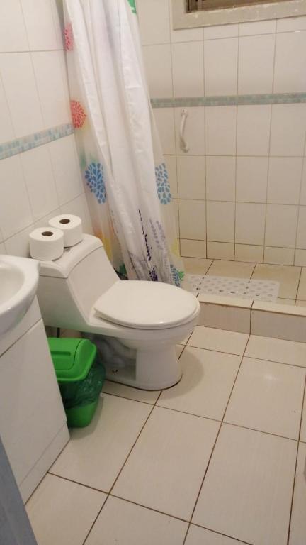 Koupelna v ubytování Cabañas Don Dago