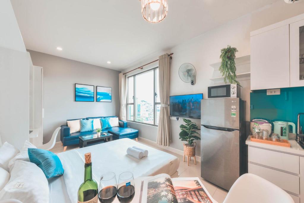 Kuchyň nebo kuchyňský kout v ubytování S Lux Apartment