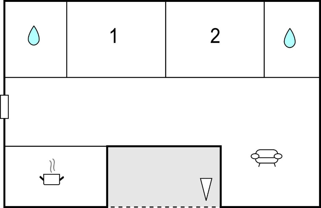 a diagram of a square with the number in the middle at Stunning Apartment In Polace With Kitchen in Polače