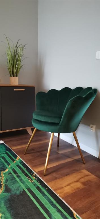 Część wypoczynkowa w obiekcie Apartamenty Green&Blue w Węgorzewie- GREEN