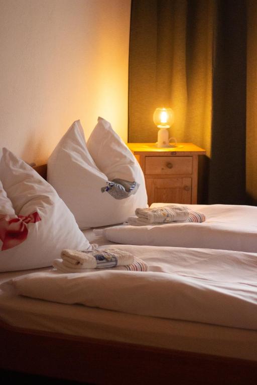 Postel nebo postele na pokoji v ubytování Ferienwohnung im Mühlviertler Panorama Vierseithof