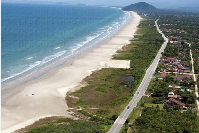 Letecký snímek ubytování Cobertura Vista Para o Mar Praia Boraceia-SP Litoral Norte