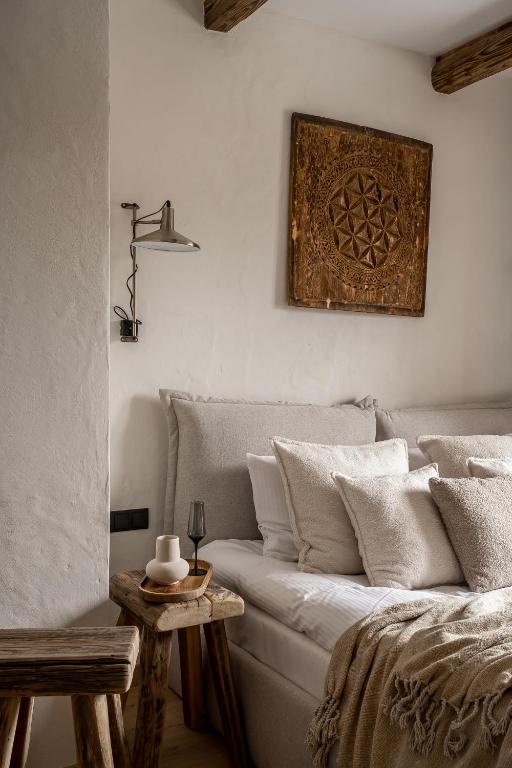 Postel nebo postele na pokoji v ubytování Apartament Malinowa