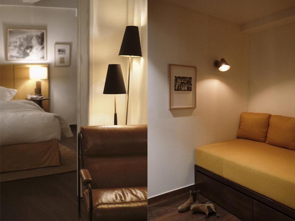 Postel nebo postele na pokoji v ubytování Le Val Thorens, a Beaumier hotel