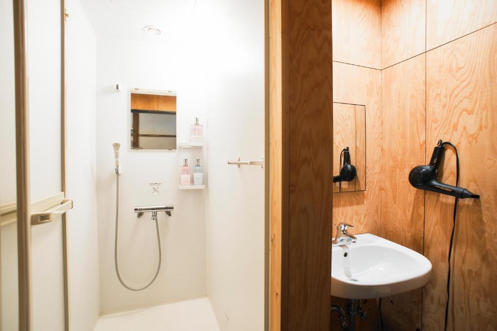 Koupelna v ubytování Guesthouse Shimashima