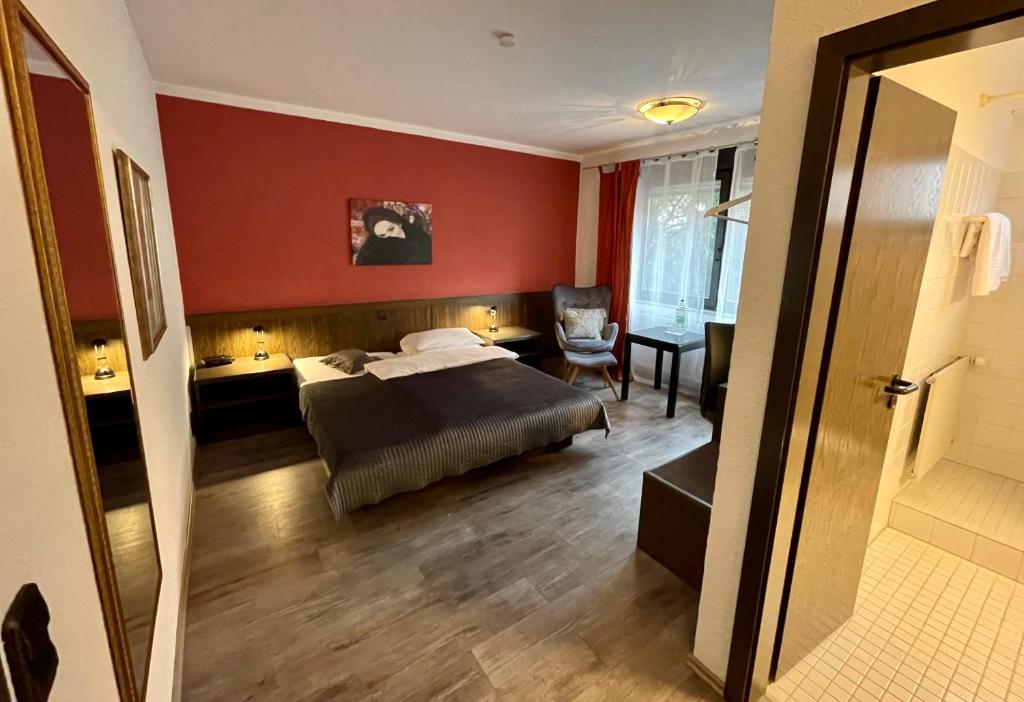 Postel nebo postele na pokoji v ubytování Hotel Brunnenhof