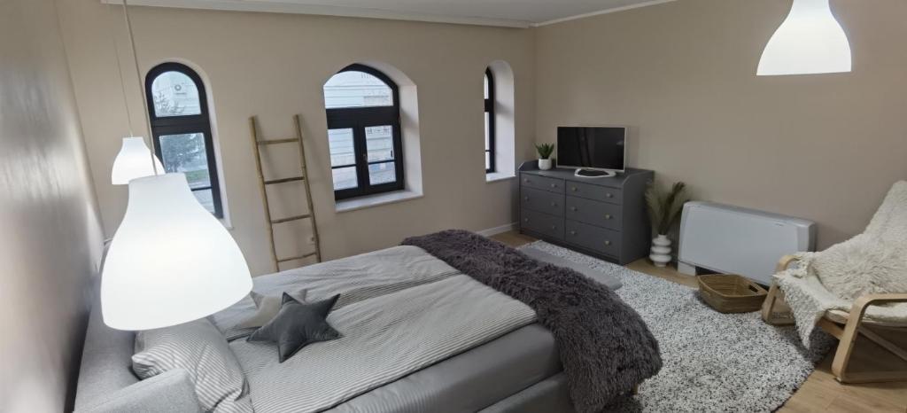 Postel nebo postele na pokoji v ubytování MiTRa Luxury Apartments