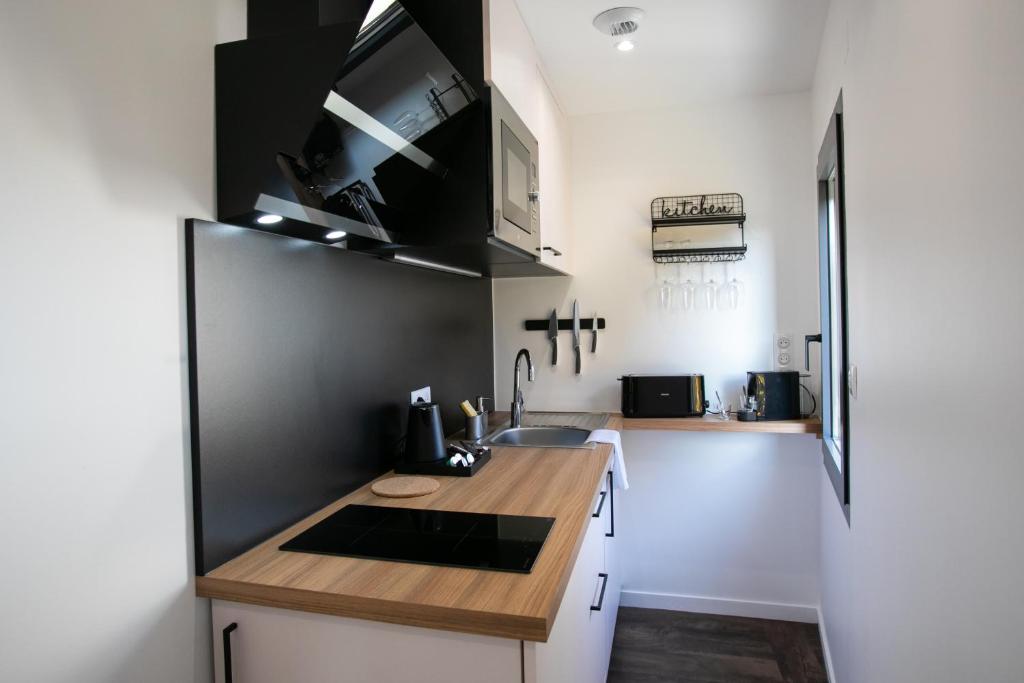 Kuchyňa alebo kuchynka v ubytovaní Le Maleville - Appartements de Standing