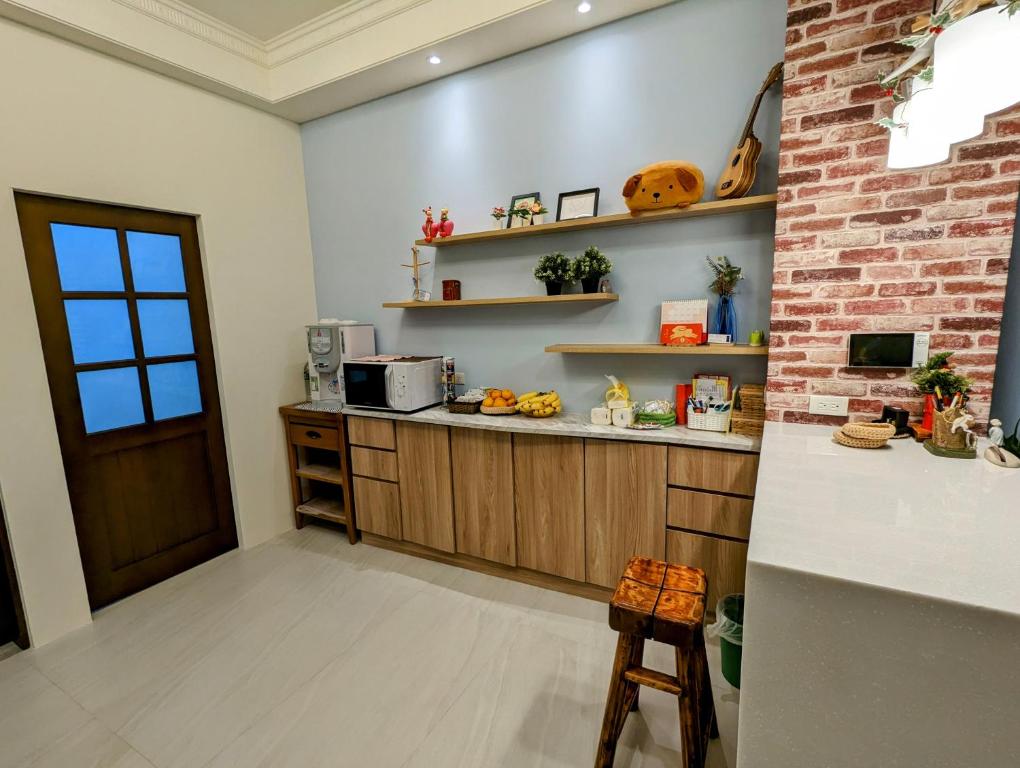 Kuchyň nebo kuchyňský kout v ubytování Ramble Travel Homestay