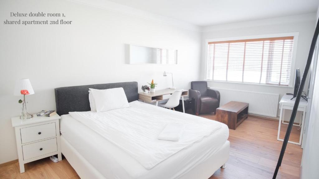 Postel nebo postele na pokoji v ubytování Apartments Reykjavik