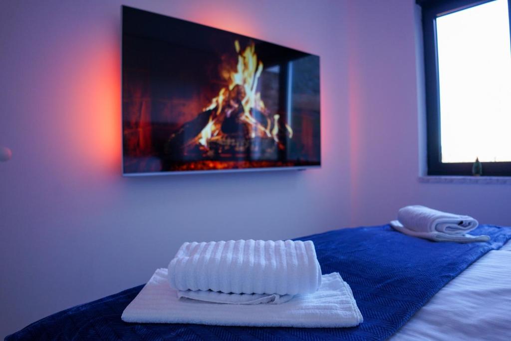 Letto o letti in una camera di Apartman Ravna Planina