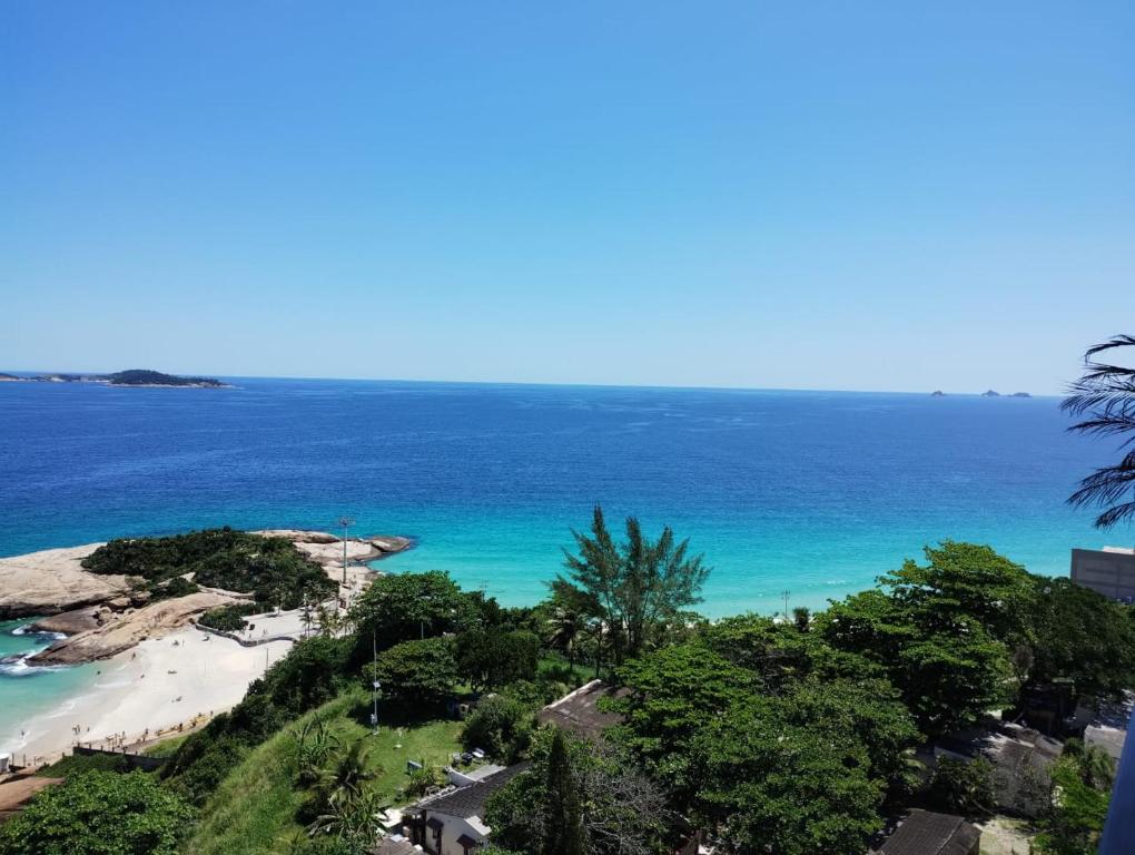 a view of the ocean from a resort at Perfect views best location in Rio de Janeiro