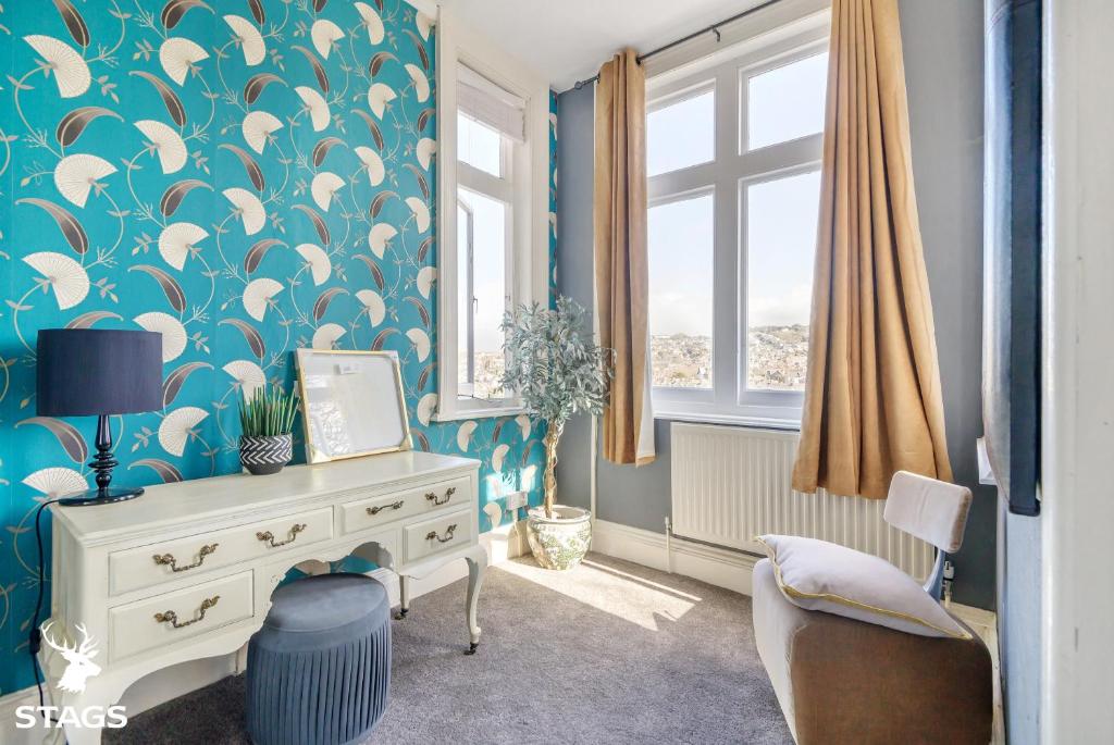 אזור ישיבה ב-Norbury House Stylish Accommodation