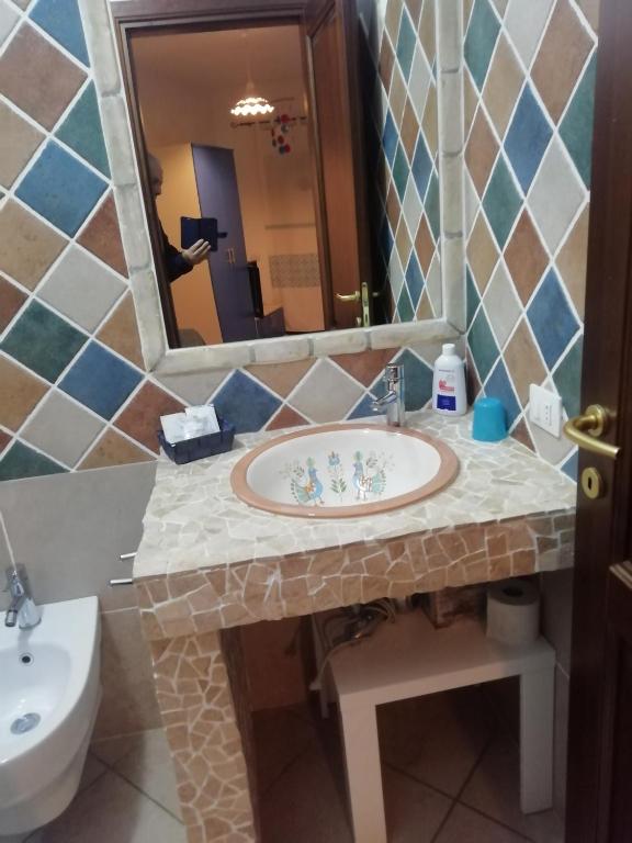 Koupelna v ubytování B&B Acquamarina Villasimius