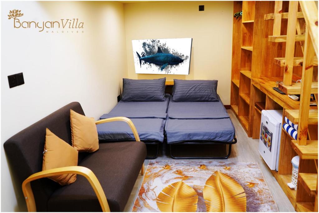 Posezení v ubytování Banyan Villa Maldives Dhangethi