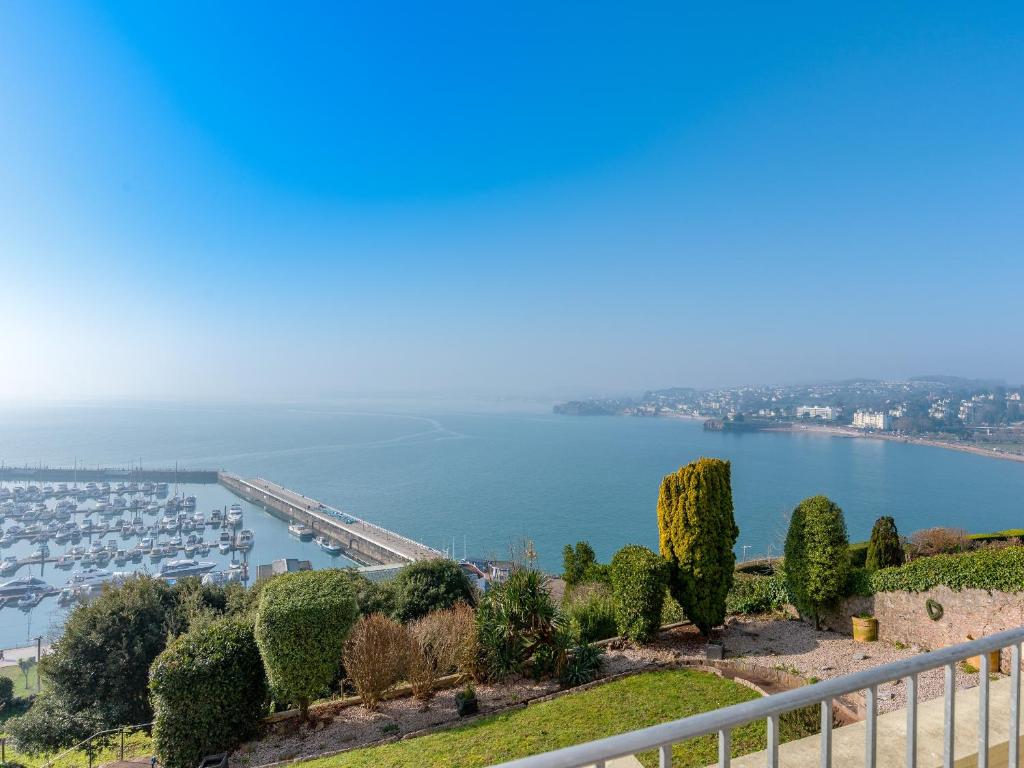 a view of a harbor and a marina at Marina Beach House, Torquay in Torquay