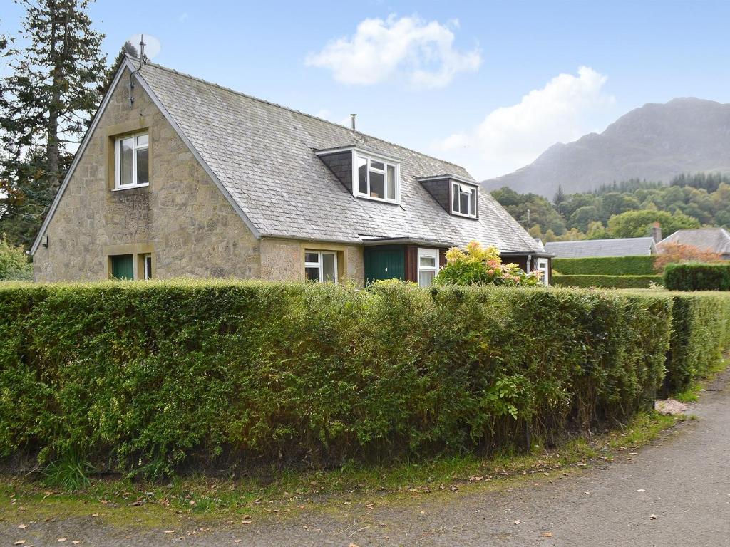 a house with a hedge in front of it at Rannoch in Saint Fillans