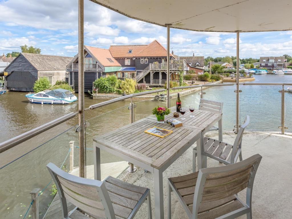 Waterside in Wroxham, Norfolk, England