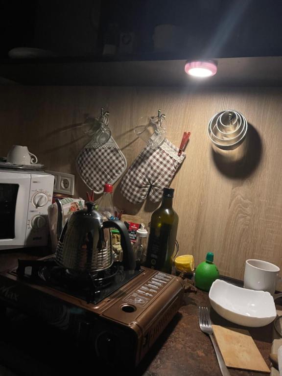 Kuchyň nebo kuchyňský kout v ubytování Apartment nr. 8
