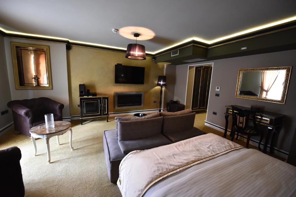 TV a/nebo společenská místnost v ubytování Hotel Hymeti's Palace