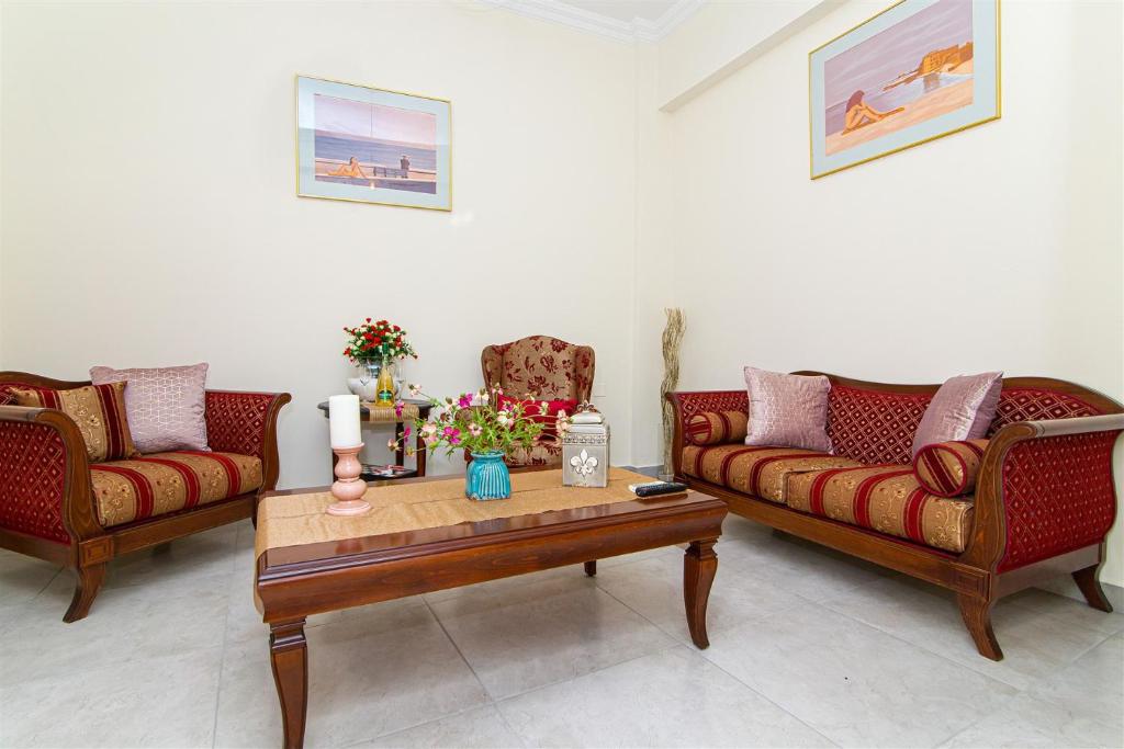 Posezení v ubytování DERMATAS RESIDENCE HERAKLION CITY CENTER