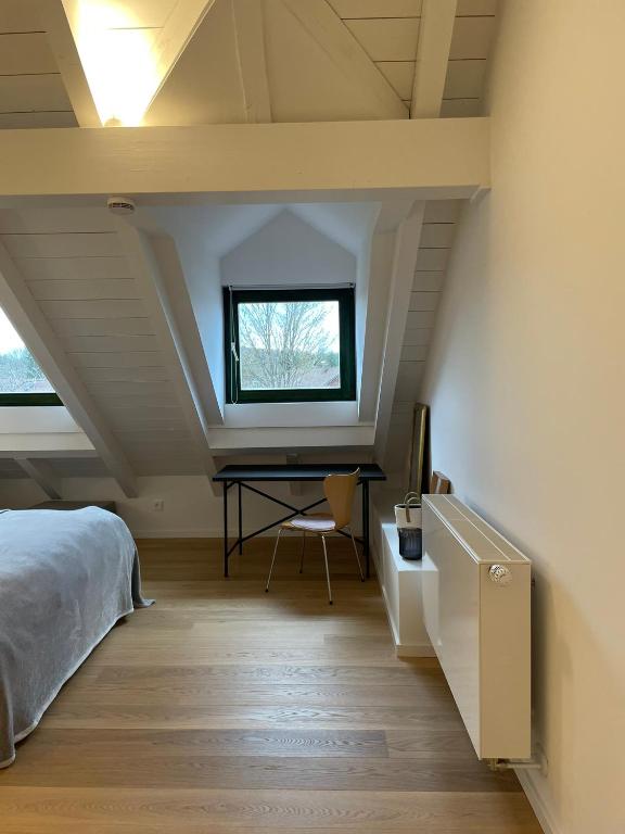 Postel nebo postele na pokoji v ubytování Gemütliches Loft