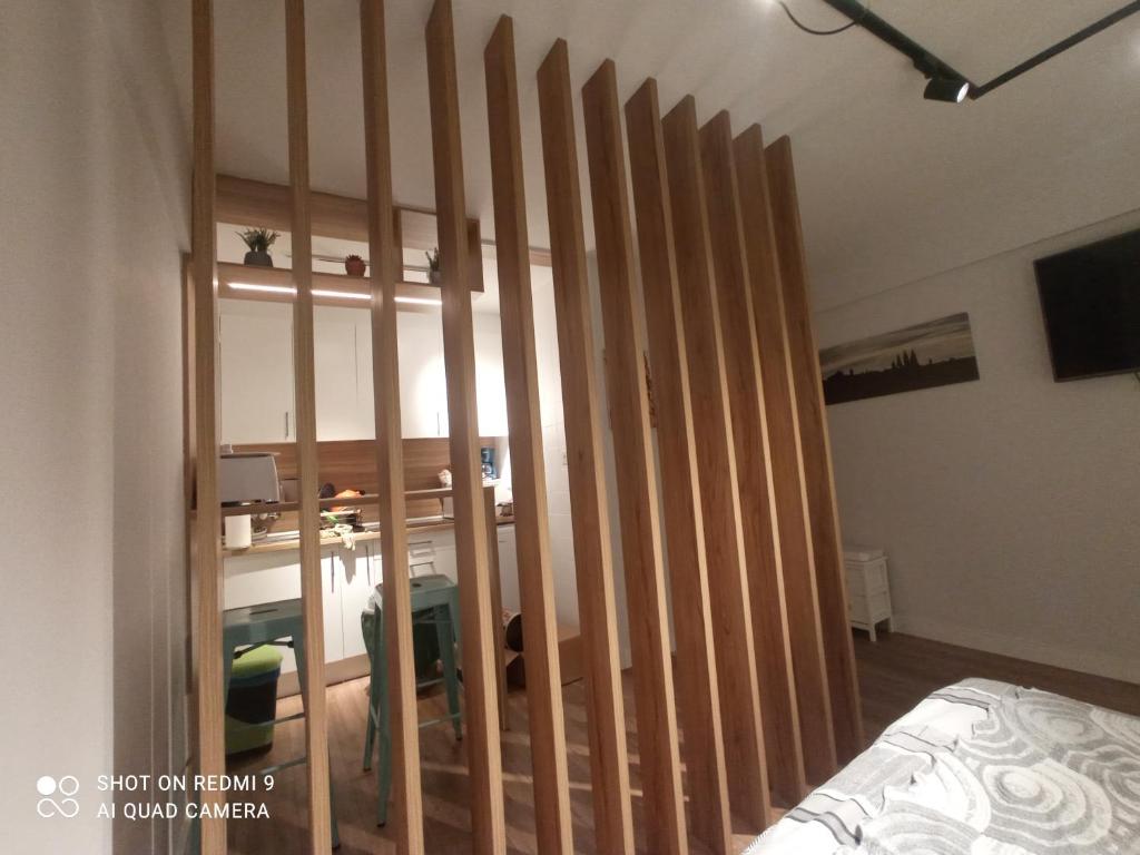 Postel nebo postele na pokoji v ubytování Precioso loft a 600m de la catedral