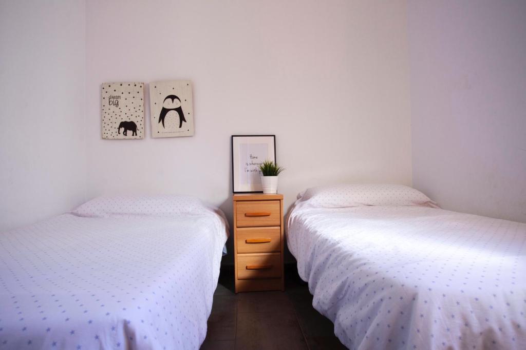 Postel nebo postele na pokoji v ubytování Apartamento a 50 metros de la playa, Luminoso y acogedor