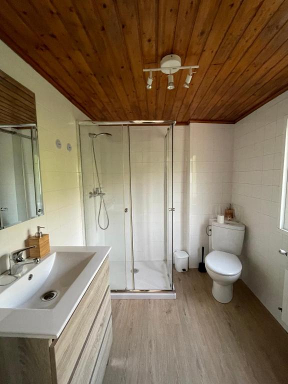 Koupelna v ubytování Casa de Labranza Naz