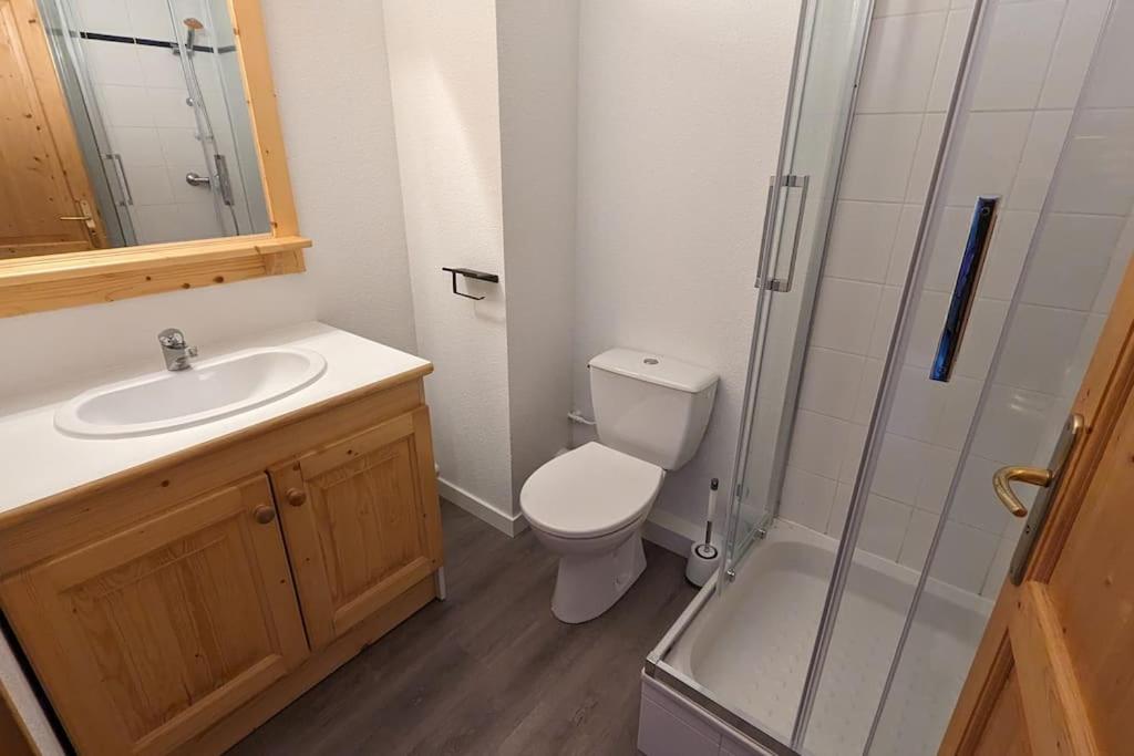 Łazienka w obiekcie Appartement 6/8 pers à 200 m des pistes - piscine