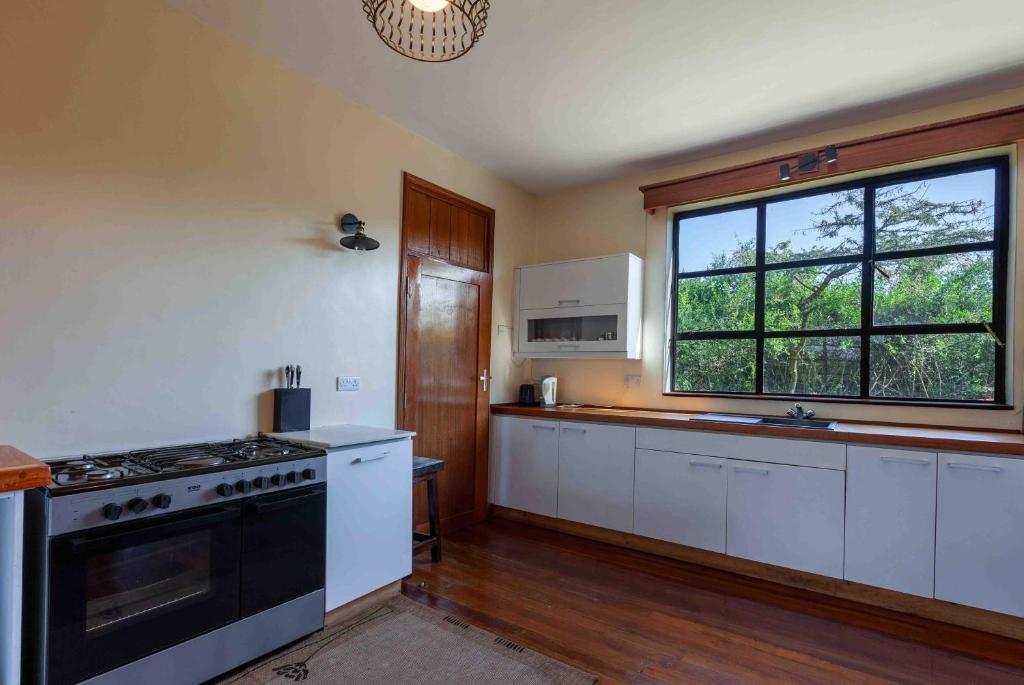 Kuchyň nebo kuchyňský kout v ubytování Punda Milias Lodge