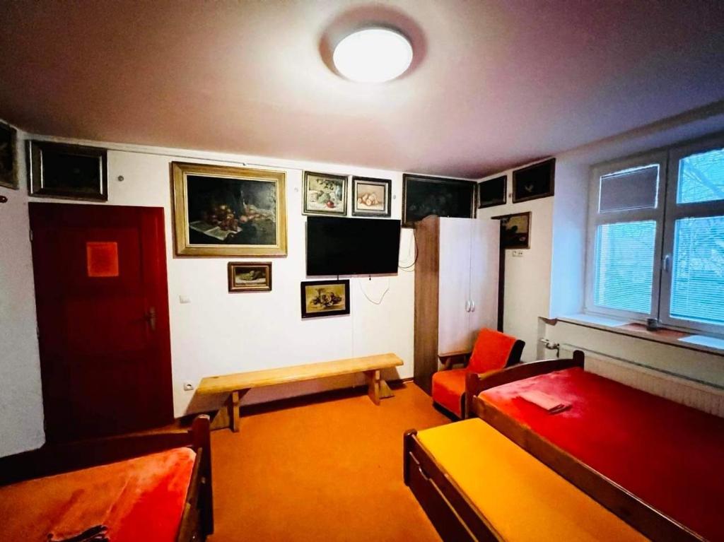 Postel nebo postele na pokoji v ubytování Malý penzion U Meruňky