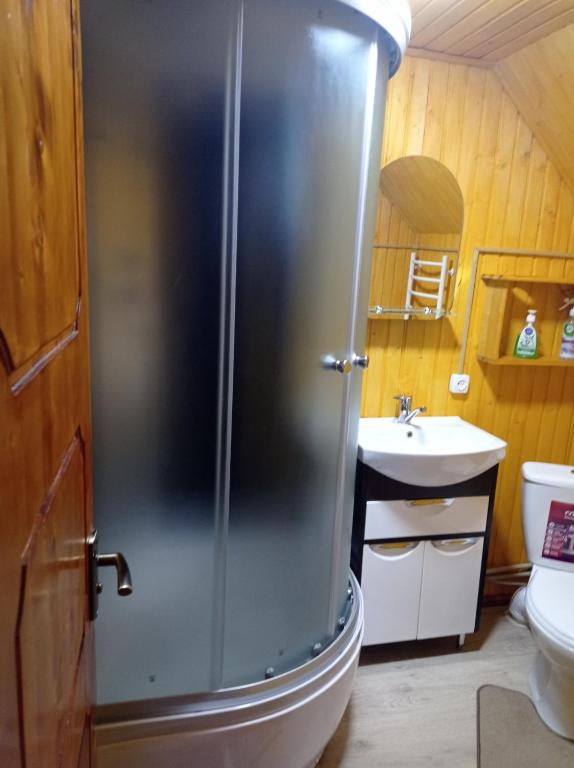Koupelna v ubytování Romashka Guest House