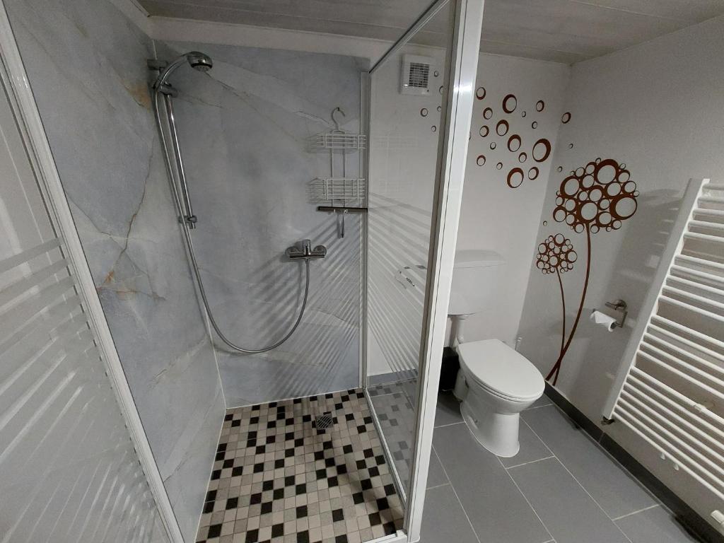 Koupelna v ubytování Haus Angermann