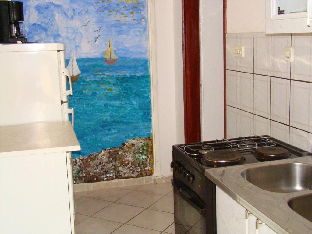 Kuchyňa alebo kuchynka v ubytovaní Apartments Davorka Šimuni