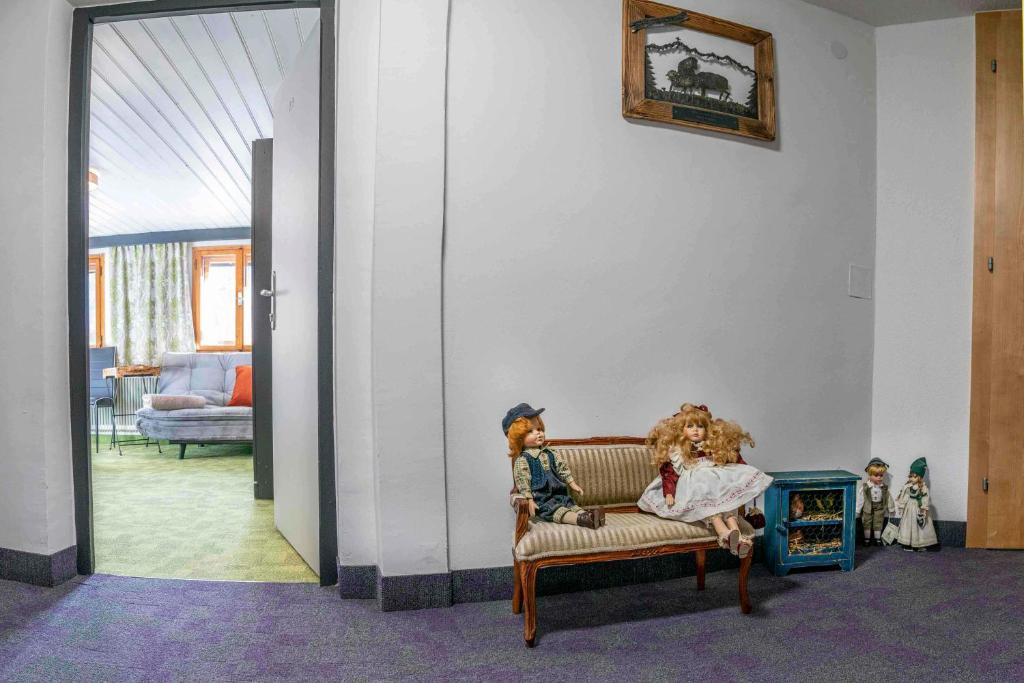 Voodi või voodid majutusasutuse Pension Grünwald toas