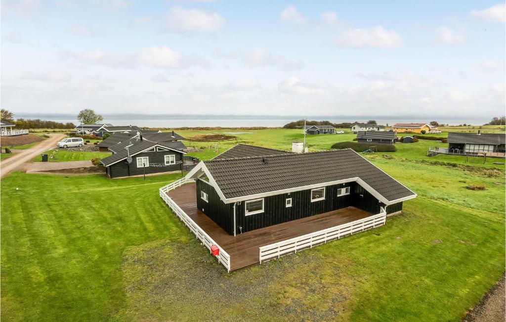 an overhead view of a house on a green field at Gorgeous Home In Nordborg With Wifi in Nordborg