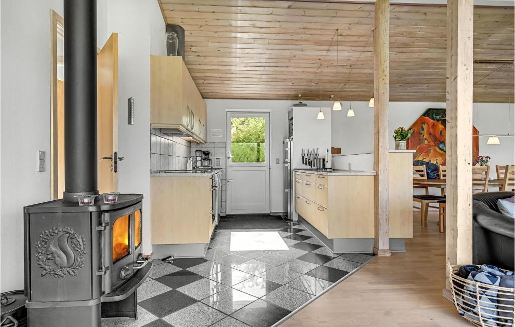 Kuchyň nebo kuchyňský kout v ubytování Holiday Home Havbakken Knebel V
