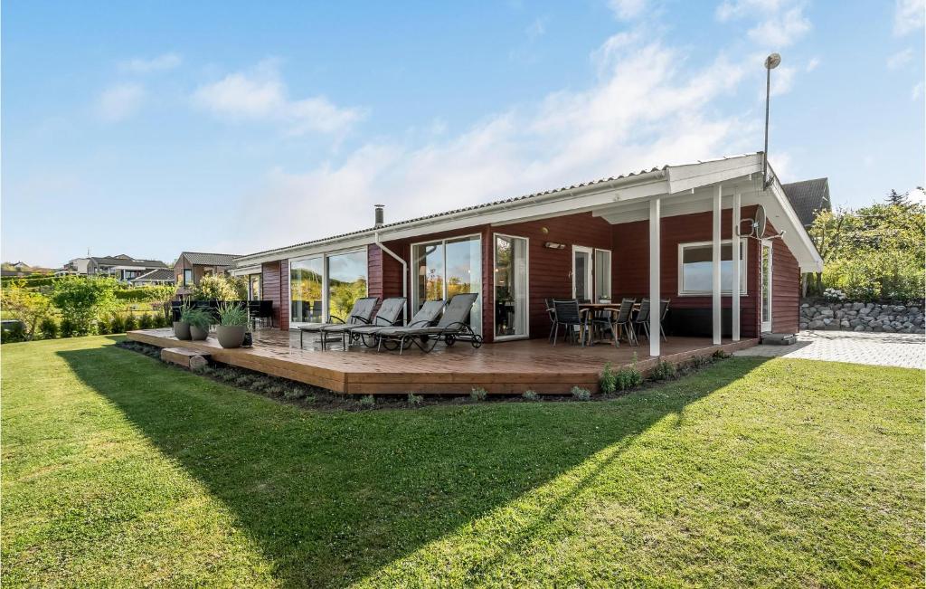 Zahrada ubytování Holiday Home Havbakken Knebel V